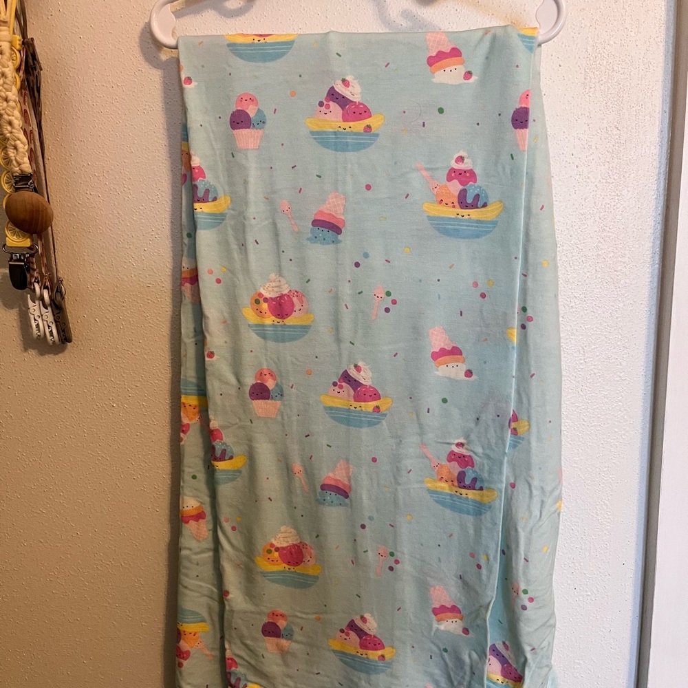 Ice Cream Print Swaddle Blanket